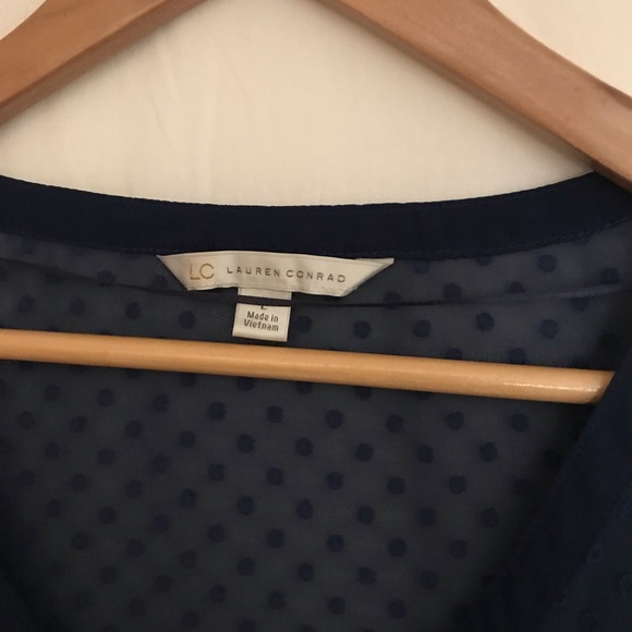 Flowey Sheer Navy Top - Picture 3 of 3